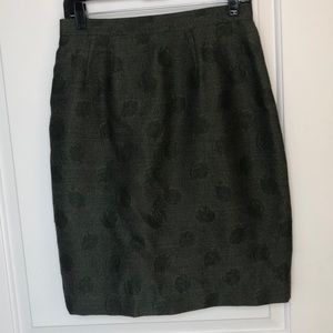 Vintage Green leaf skirt - Size 8